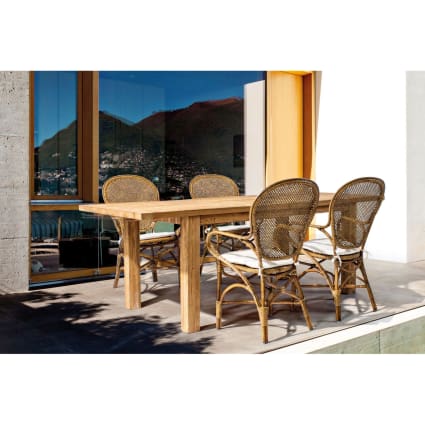 Tavolo allungabile in legno di Teak Riciclato da giardino Saint