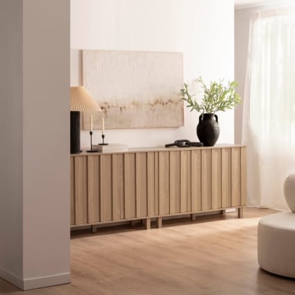 Credenza bassa effetto legno marrone 120x80 cm Otto Maisons du Monde