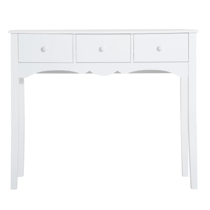 Tavolo consolle con 3 cassetti 80 cm legno massello di sheesham | Leroy Merlin