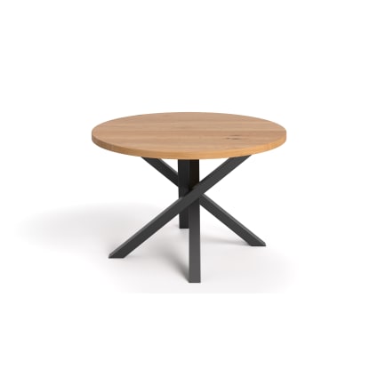 Runder Eichentisch mit Metallbeinen 120 cm Aster