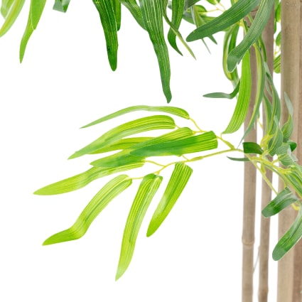 Künstlicher Bambus 210 cm groß mit Echtholzstamm für Indoor/Outdoor