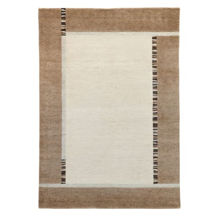 Bokara Rug Co., nc. Taps rouge/nor/brun noué à la man de concepton