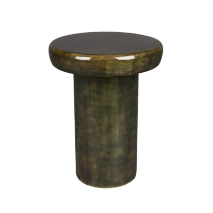 Table d'appoint ronde en bois ø35cm - Vert Mush | Maisons du Monde