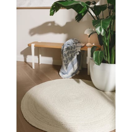Juteteppich ivory D 160 rund Jutta