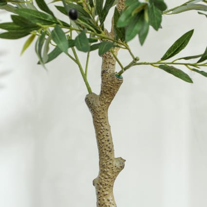 Olivier Artificiel HOMCOM 180 Cm - Plante Artificielle Intérieur Réaliste Avec Pot En Ciment, Décoration Salon Bureau Sans Entretien - 10