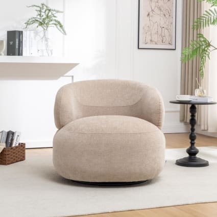 Loungesessel drehbar, beige