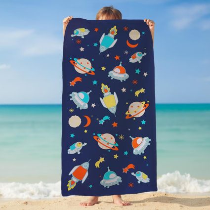 Serviette Capuche Bébé/Garçon Smafolk - Bleu Pingouins (Scandi, Danemark)
