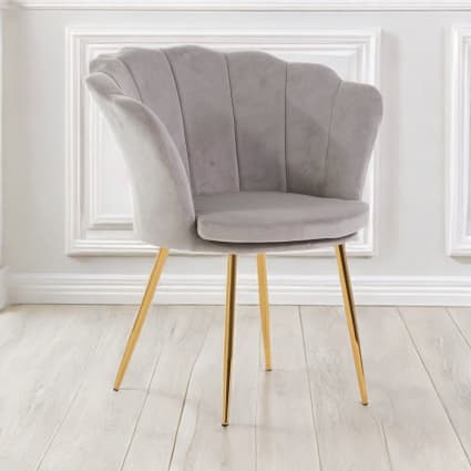 Sedie Poltroncine Poltrona Conchiglia Grigia Poltroncina A