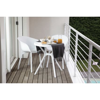 Tavolo rotondo da giardino Ø70cm in polipropilene rinforzato