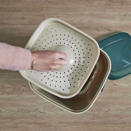 Poubelle Bio Murale Cuisine 3L Ou 5L – Avec Couvercle Anti-odeurs, Poignée, Pour Déchets Organiques Et Compost - 8