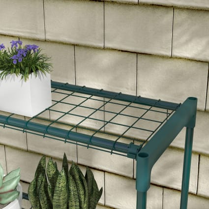 Étagère à plantes, 4 niveaux, HxLxP : 100x40x40 cm, acier et MDF, escalier pour fleurs, noir, Relaxdays | Leroy Merlin