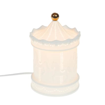 Lampe Carrousel blanc en porcelaine | Maisons du Monde