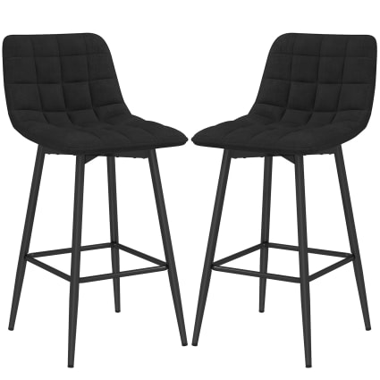 VASAGLE Set di 2 Sgabelli da Bar in Pelle Sintetica, Sedie Alte per Isola Cucina, Sgabelli Verdi con Schienale Ergonomico