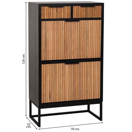 Armadio Scarpiera Multiuso Bagno Garage BIANCA 2 Ante 8 Ripiani 59x37x180 7146o - Foto 13