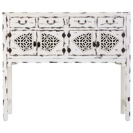 Banc en bois laqué blanc 70x35x50