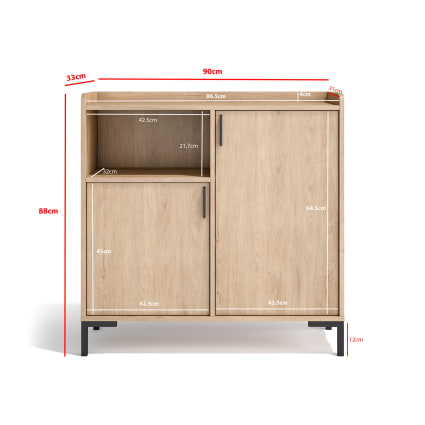Badezimmer Schrank Schwarze Eiche 32 X 34 X 90 Cm