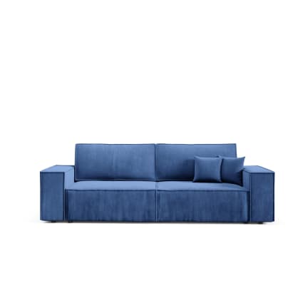 Schlafsofa mit Bettkasten Blau Mille