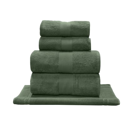 Ensemble de bain 5 pièces avec tapis Eucalyptus
