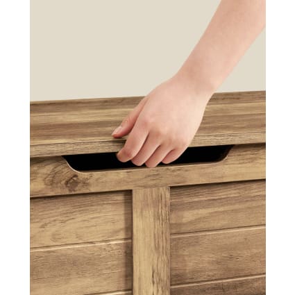 Coffre De Rangement 100x49x40 Cm Avec Roulettes - Banc Coffre Couloir, Salon, Chambre, Marron