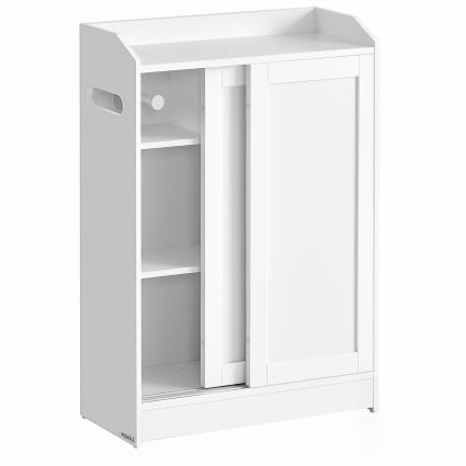 Meuble bas de salle de bain coulissantes 20 x 60 x 80 cm blanc nuage | Maisons du Monde