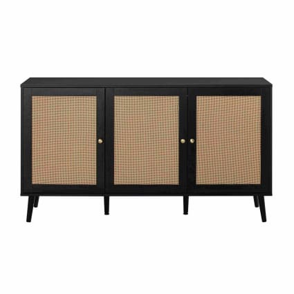 Buffet bas contemporain 140 cm noir Goto | Maisons du Monde