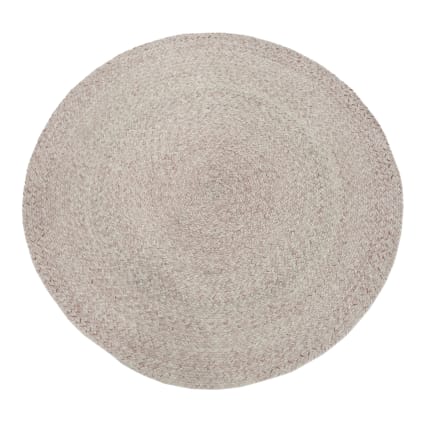 Outdoor-Teppich, rund, beige Rosé, 180x180cm / Dicke: 5mm Corfu