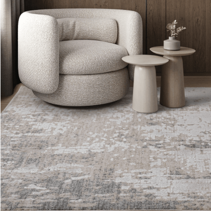 Moderner Flachgewebeteppich Grau 160x240 cm Flow