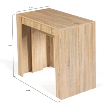 Table Console Extensible BELLI En Bois - De 75 Cm à 300 Cm - Jusqu'à 10 Places - Design Moderne - Pour Salon/Salle à Manger - 13