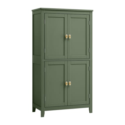 Armoire de salle de bain avec 4 portes 30 x 60 x 110 cm vert forêt Helan | Maisons du Monde