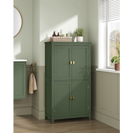 Ensemble De Meubles De Salle De Bain Senyo, 5 Pièces, Avec étagères, Blanc, Sonoma, Vicco