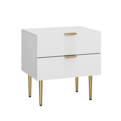 HOMCOM Comodino con Cassetto e Ripiano Aperto Moderno in Acciaio e