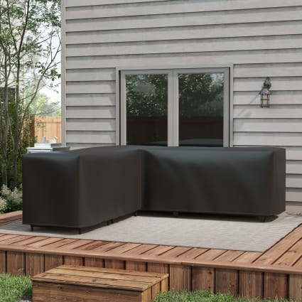 Housse De Protection étanche Pour Mobilier Jardin - Taille 140x84x56/94 Cm - Tissu Oxford 600D, Attaches