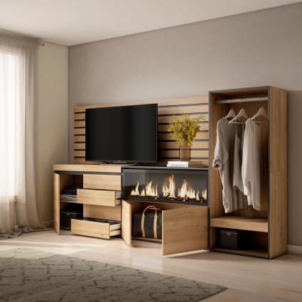 sideboard 1m breit Ascona groß Wildeiche | TPT Sideboard eiche massiv