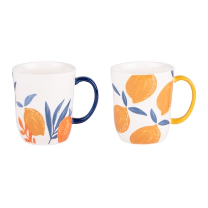 Coffret de 2 mugs 50 cl multicolores en grès