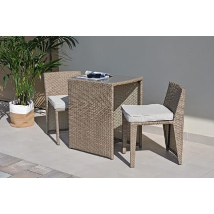 Set compatto da balcone a scomparsa in polirattan Garda Maisons