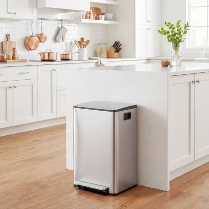 HOMCOM Poubelle automatique poubelle avec capteur infrarouge cuisine argent 58 L / 48