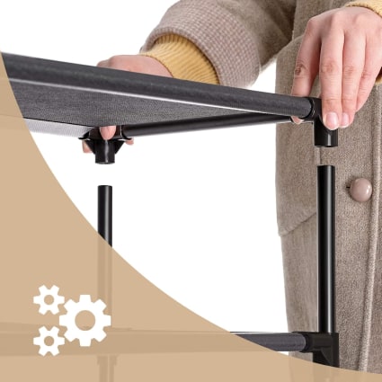 Étagère à Chaussures étroite Pliable – Organisateur Vertical 9 Niveaux – Pour Petit Espace, Entrée, Placard - 5