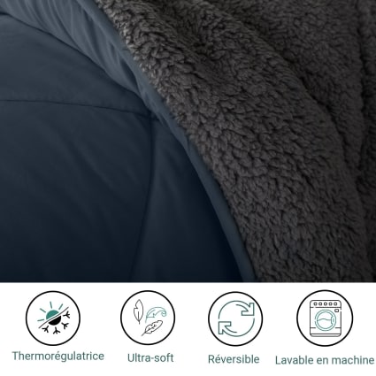 Couette Réversible Miracle Home - Microfibre 360 G/m² Ultra Douce, Pour L'hiver, L'automne Et Le Printemps, Taille 180x260 Cm (lit 90 Cm)