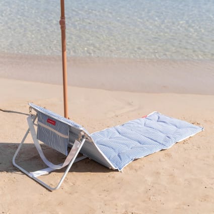 Sedia da spiaggia pieghevole poliestere blu Maisons du Monde