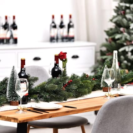 Guirlande Artificielle Pommes De Pin Et Sapin - 1 Mètre - Décoration Fêtes De Noël - Vert