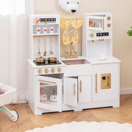 Cuisine Enfant, Cuisine en Bois Enfant avec Sons et Lumières Réalistes Cuisine Enfant, Cuisine en Bois Enfant avec Sons et Lumières Réalistes