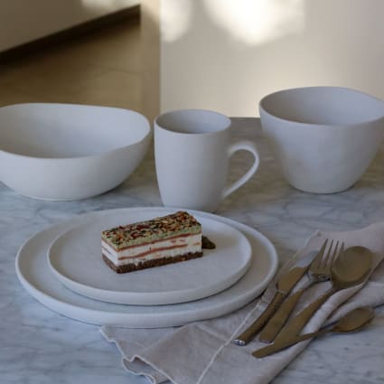 Lot De 6 Assiettes à Dessert Rinart En Porcelaine - 21 Cm, Passe Au Micro-ondes Et Lave-vaisselle, Design épuré - 6