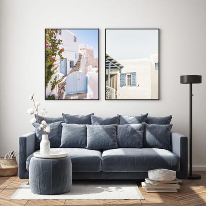 2er Set Wandbilder 006, schwarzer rahmen, 50x70 cm Arquitectura