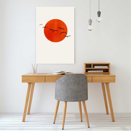 Tableau Sur Toile Visario 160x90cm – Motif Soleil, Prêt à Accrocher, Impression Numérotée 1094