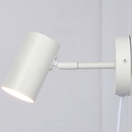 2x Wandleuchte ELEKTRA Mit E27 Fassung – Porzellan Weiß, Inkl. Kabel Mit Schalter & Stecker, Max. 300 W