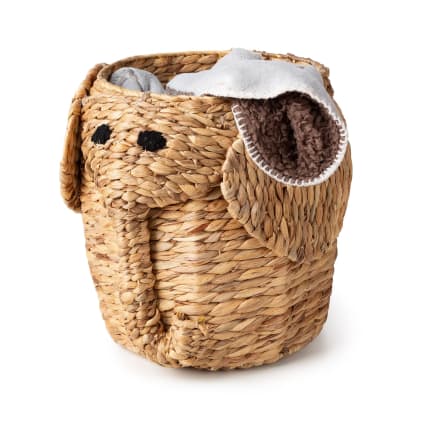 Panier Osier Rangement Salle de Bain Corbeille Enfant Jaune en Papier