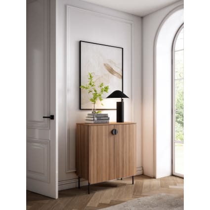 Mueble almacenaje zapatero nogal 90x80x34 cm Tokyo | Maisons du Monde
