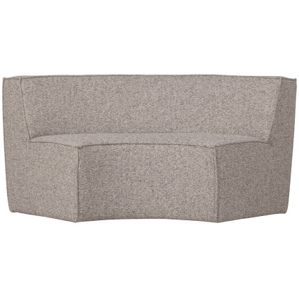 Banquette ronde professionnelle 3/4 places en textile beige chiné Talya Business | Maisons du Monde