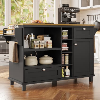 Organizer Da Cucina Babeenoo A 2 Ripiani Con Cassetti Estraibili – In Acciaio Carbonio E PP, Capacità 10 Kg, Per Armadio, Camera E Bagno, Nero