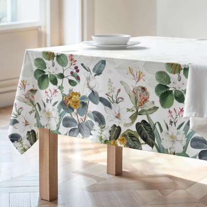 Mantel antimanchas 100% algodón 155x300-Anais multicolor